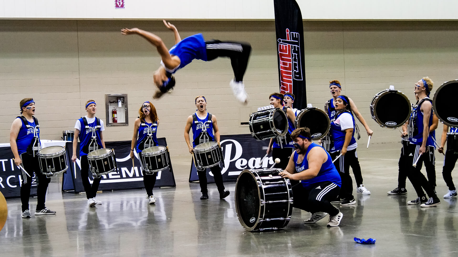 Zombie drum line takes it home again at PASIC DrumLine Battle